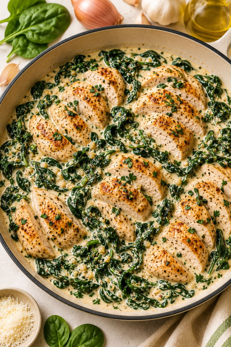 One-Pan Chicken Florentine