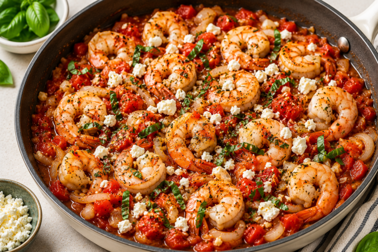 One-Pot Shrimp with Tomatoes & Feta
